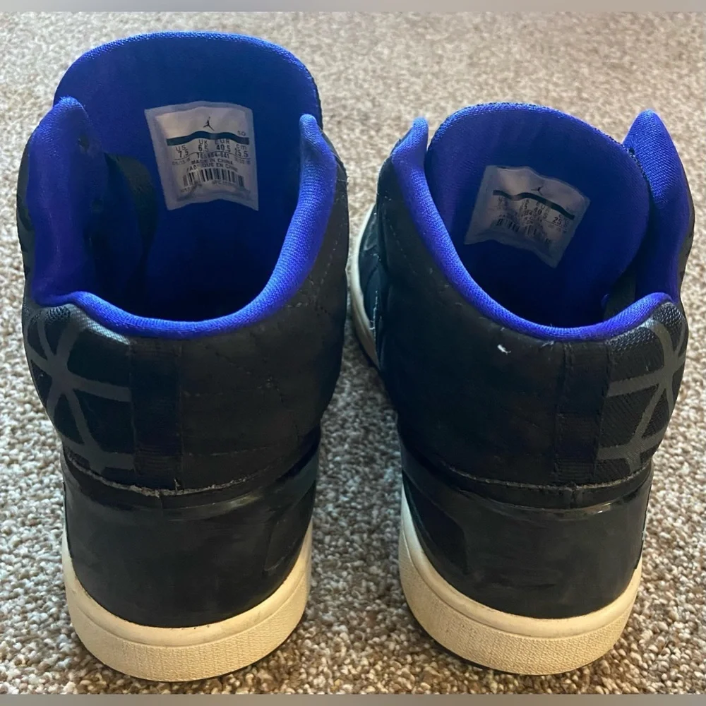 Jordan 1 Flight 3 Black Blue Lagoon Hi Top Sneakers Size 7.5 EUC